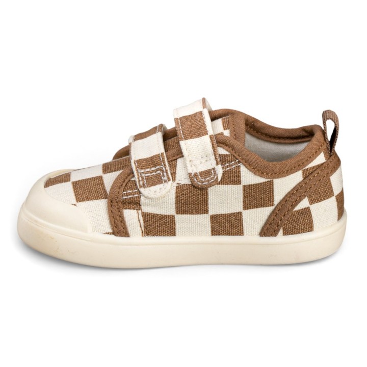 ZAPATILLA BAREFOOT BABY FREE MARRON CUADROS