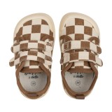 ZAPATILLA BAREFOOT BABY FREE MARRON CUADROS