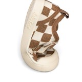 ZAPATILLA BAREFOOT BABY FREE MARRON CUADROS