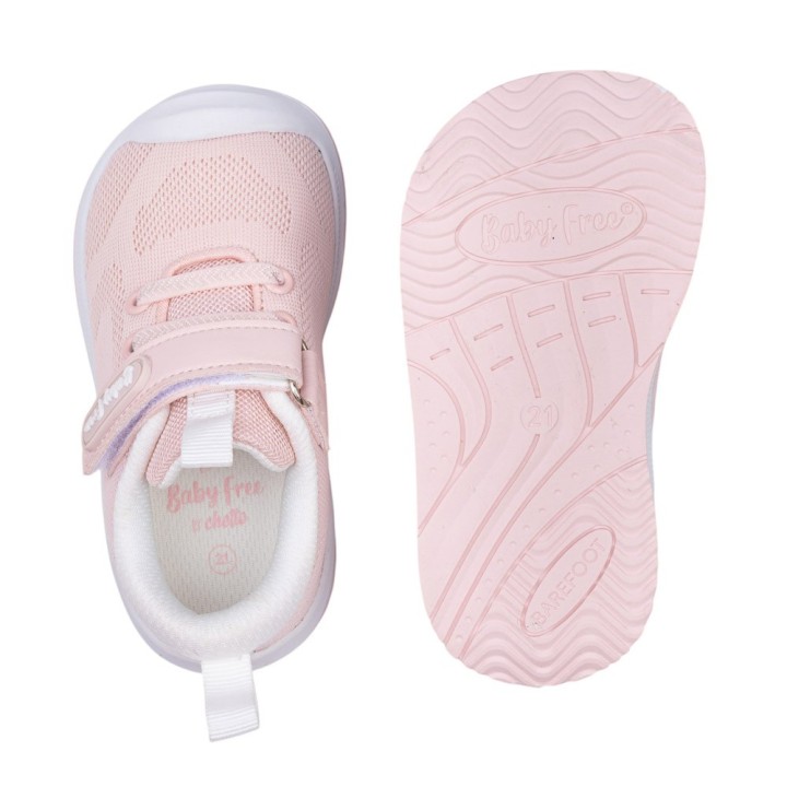DEPORTIVA BAREFOOT BABY FREE Textil ROSA
