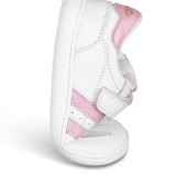 DEPORTIVA BAREFOOT CHETTO PIEL CON DOBLE FRANJA ANIMAL BLANCO - PINK