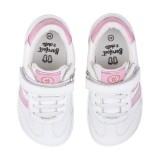 DEPORTIVA BAREFOOT CHETTO PIEL CON DOBLE FRANJA ANIMAL BLANCO - PINK