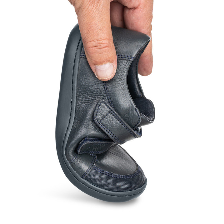 ZAPATILLAS BAREFOOT COLEGIALES PIEL AZUL