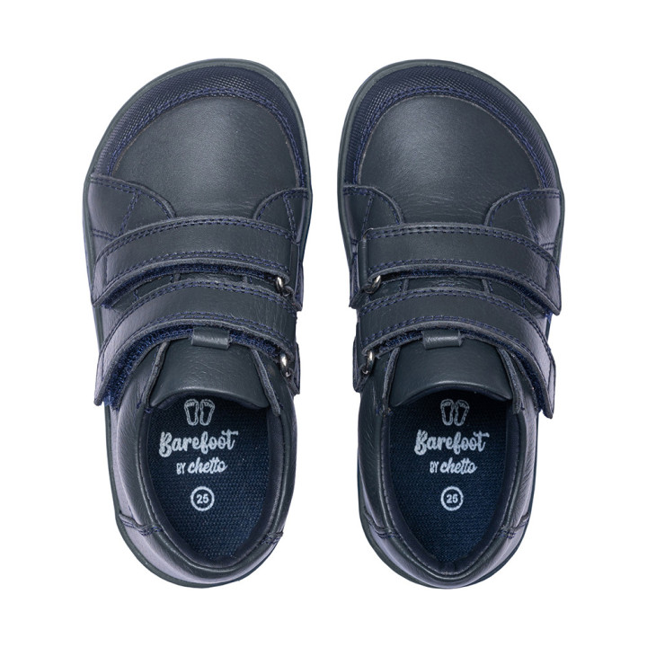 ZAPATILLAS BAREFOOT COLEGIALES PIEL AZUL