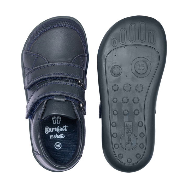 ZAPATILLAS BAREFOOT COLEGIALES PIEL AZUL