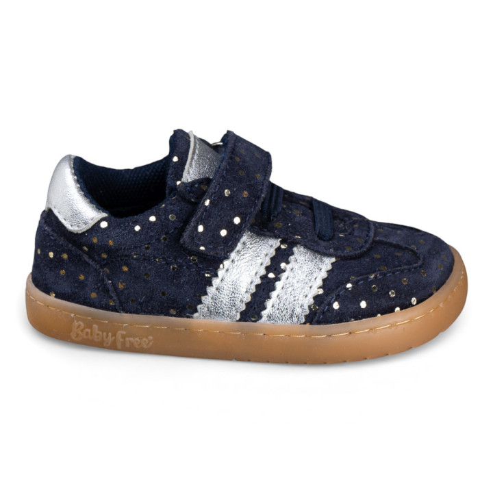DEPORTIVA BAREFOOT AZUL CON PUNTOS