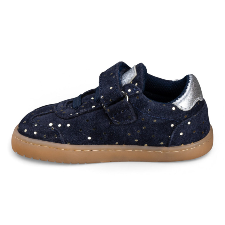 DEPORTIVA BAREFOOT AZUL CON PUNTOS