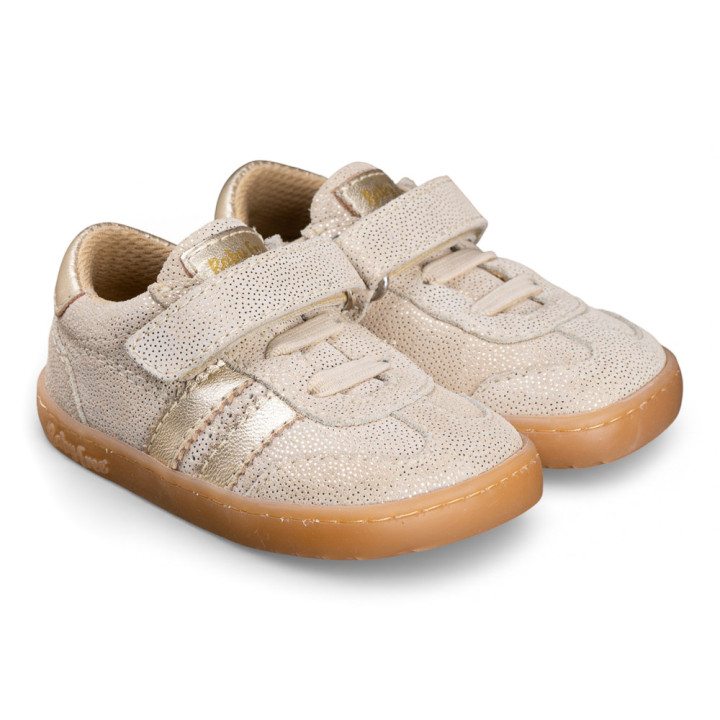 DEPORTIVA BAREFOOT BEIGE BRILLO