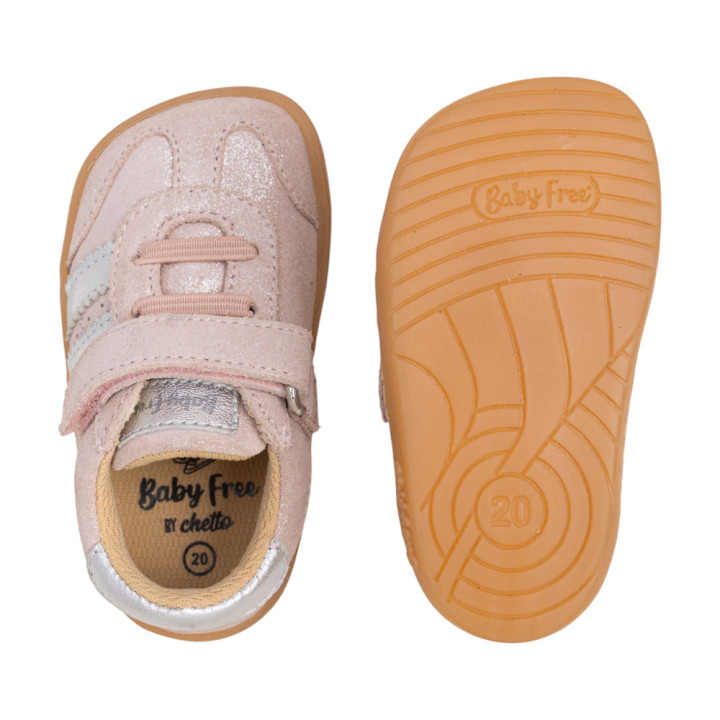 DEPORTIVA BAREFOOT ROSA BRILLO