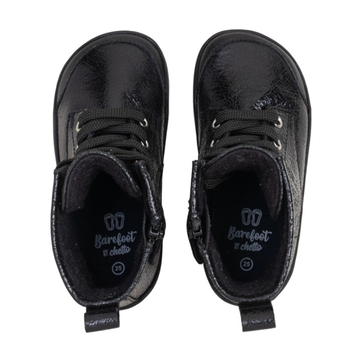 BOTA CHETTO BAREFOOT NEGRO BRILLO