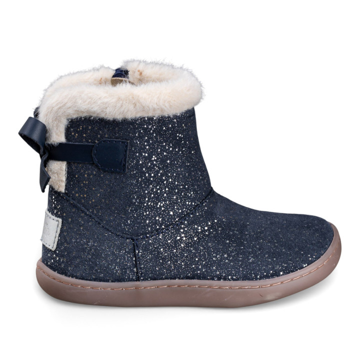 BOTÍN BAREFOOT CHETTO LAZO AZUL - PLATA