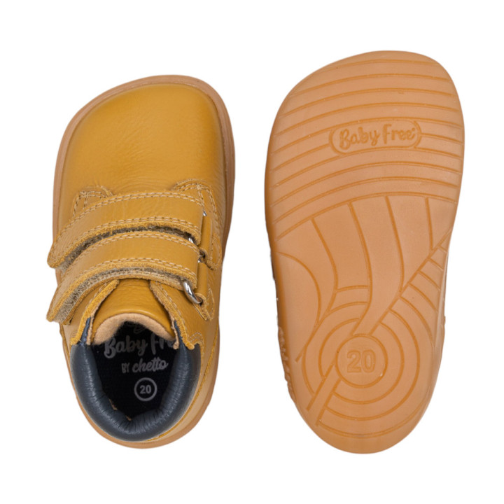 BOTA BAREFOOT DOBLE CIERRE PIEL CAMEL