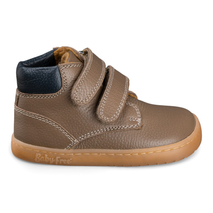 BOTA BAREFOOT DOBLE CIERRE PIEL TAUPE