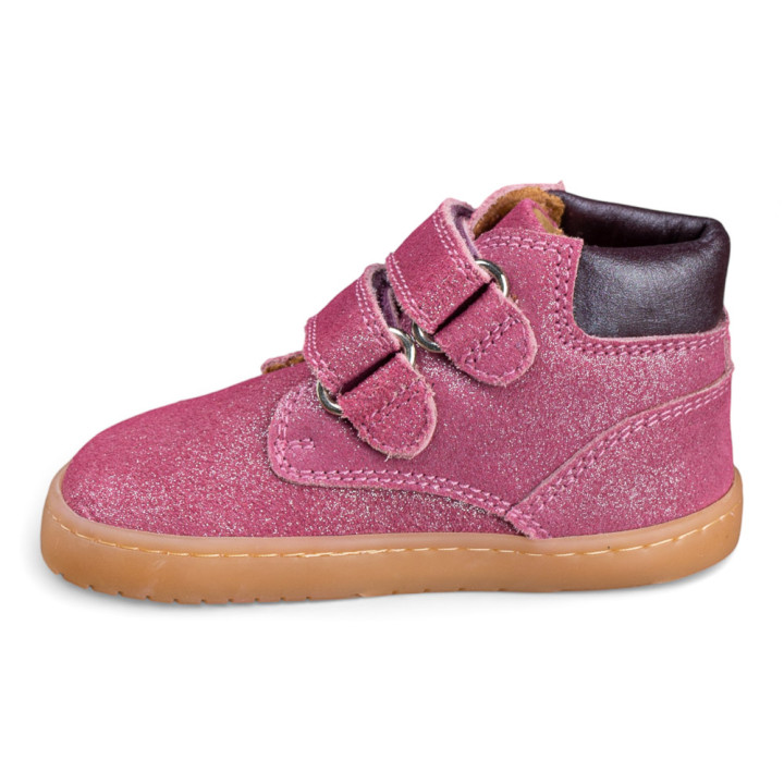 BOTA BAREFOOT DOBLE CIERRE PIEL BURDEOS
