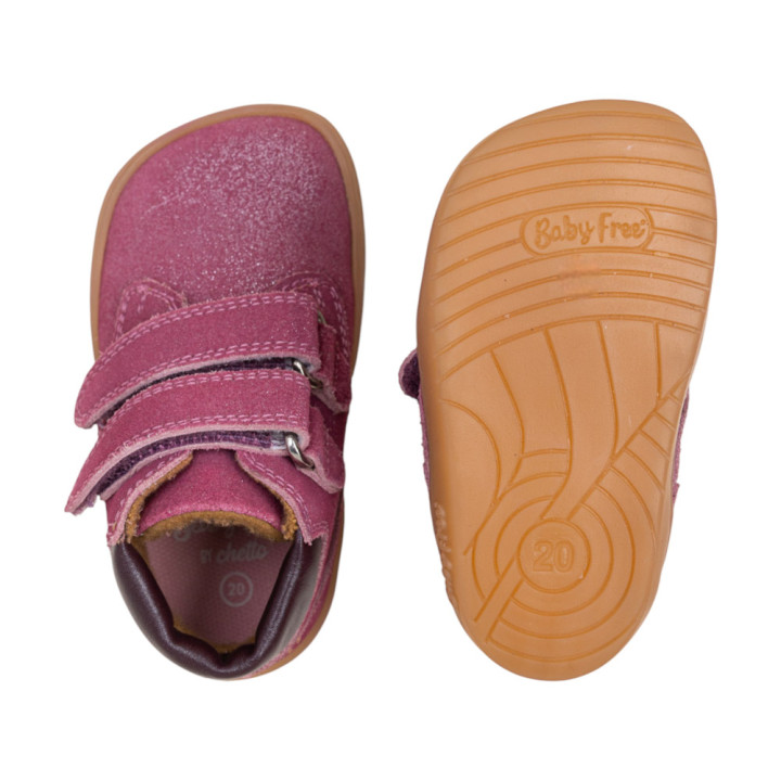 BOTA BAREFOOT DOBLE CIERRE PIEL BURDEOS
