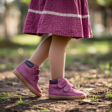 BOTA BAREFOOT DOBLE CIERRE PIEL BURDEOS