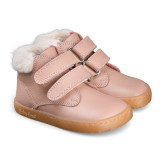 BOTA BAREFOOT 2 CIERRES CON PELO PIEL ROSA