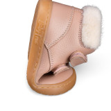BOTA BAREFOOT 2 CIERRES CON PELO PIEL ROSA