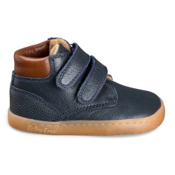 BOTA BAREFOOT DOBLE CIERRE PIEL AZUL