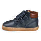 BOTA BAREFOOT DOBLE CIERRE PIEL AZUL