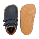 BOTA BAREFOOT DOBLE CIERRE PIEL AZUL