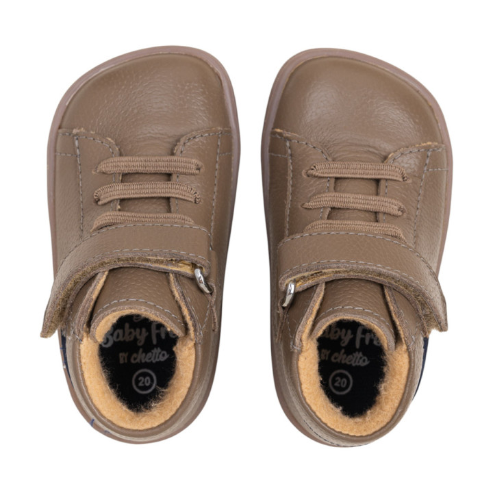 BOTA BAREFOOT ESTRELLA PIEL TAUPE