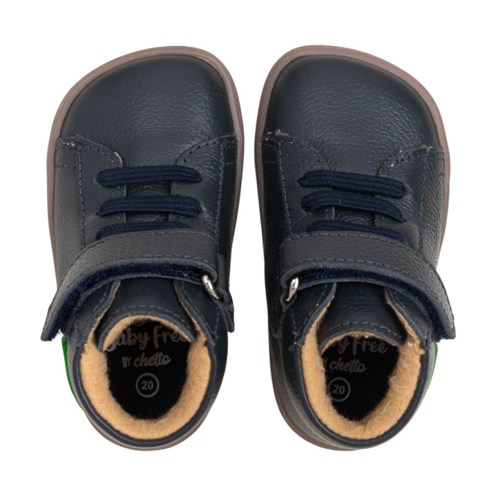 BOTA BAREFOOT ESTRELLA PIEL AZUL