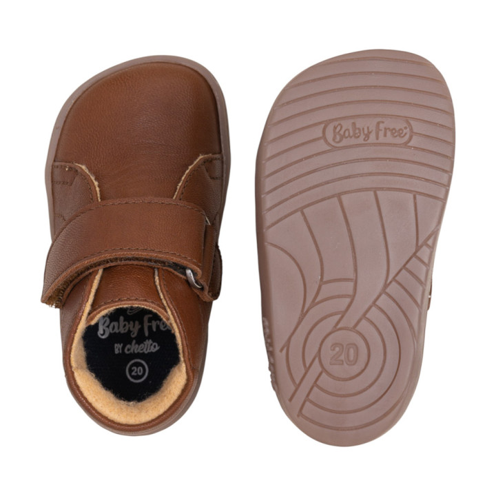 BOTA BAREFOOT PISACACAS PIEL MARRÓN