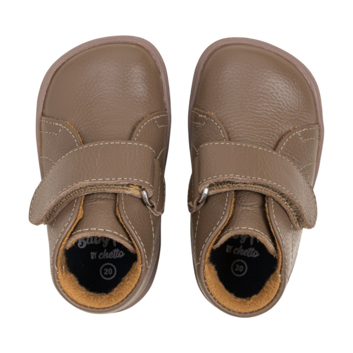BOTA BAREFOOT PISACACAS PIEL TAUPE