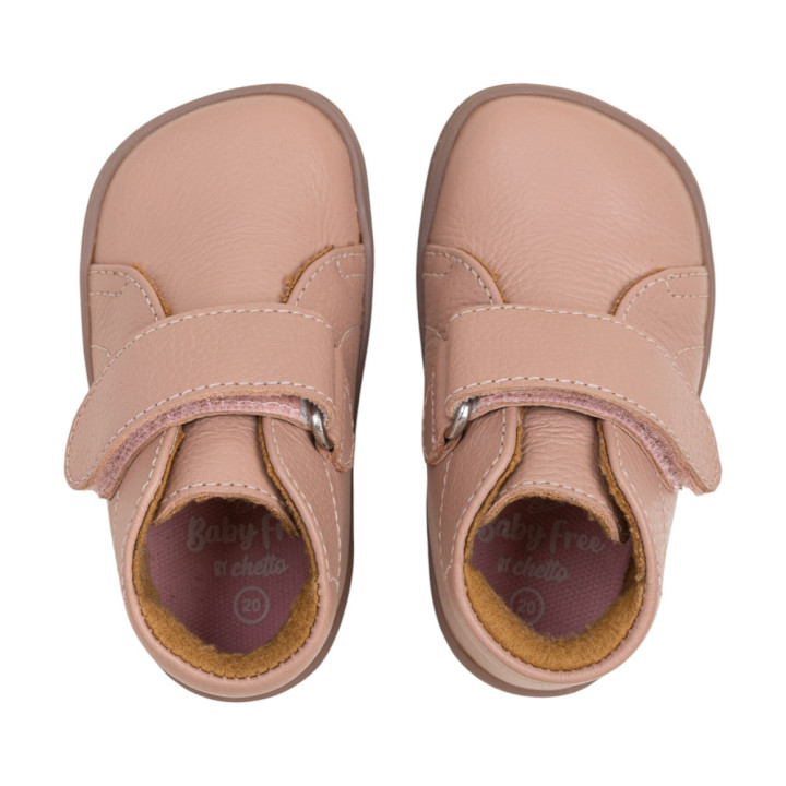BOTA BAREFOOT PISACACAS PIEL ROSA