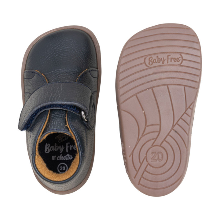 BOTA BAREFOOT PISACACAS PIEL AZUL