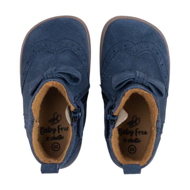 BOTA BAREFOOT CON LAZO ANTE AZUL