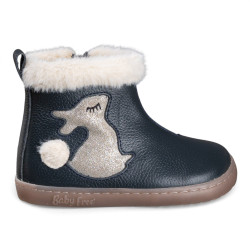 BOTA BAREFOOT CONEJITO PIEL AZUL