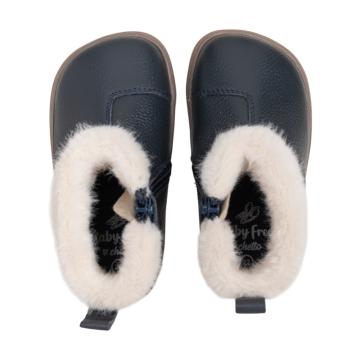BOTA BAREFOOT CONEJITO PIEL AZUL