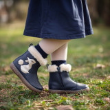 BOTA BAREFOOT CONEJITO PIEL AZUL