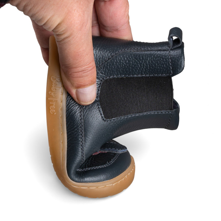 BOTAS BAREFOOT OSO OREJITAS PIEL AZUL