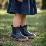 BOTAS BAREFOOT OSO OREJITAS PIEL AZUL