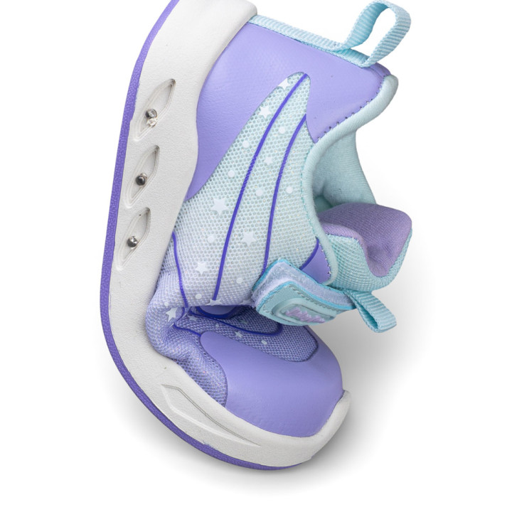 SNEAKERS BAREFOOT ESTRELLAS LUCES LED MORADO