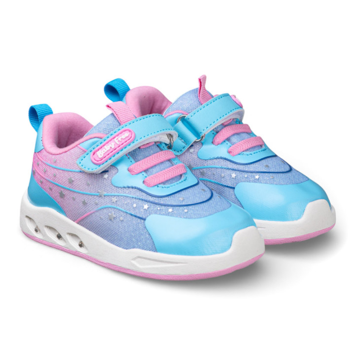 SNEAKERS BAREFOOT ESTRELLAS LUCES LED AZUL