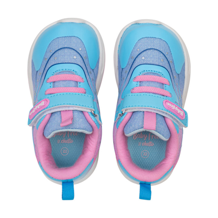 SNEAKERS BAREFOOT ESTRELLAS LUCES LED AZUL