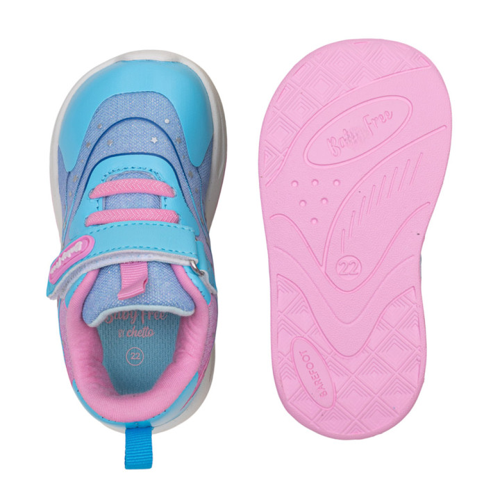 SNEAKERS BAREFOOT ESTRELLAS LUCES LED AZUL