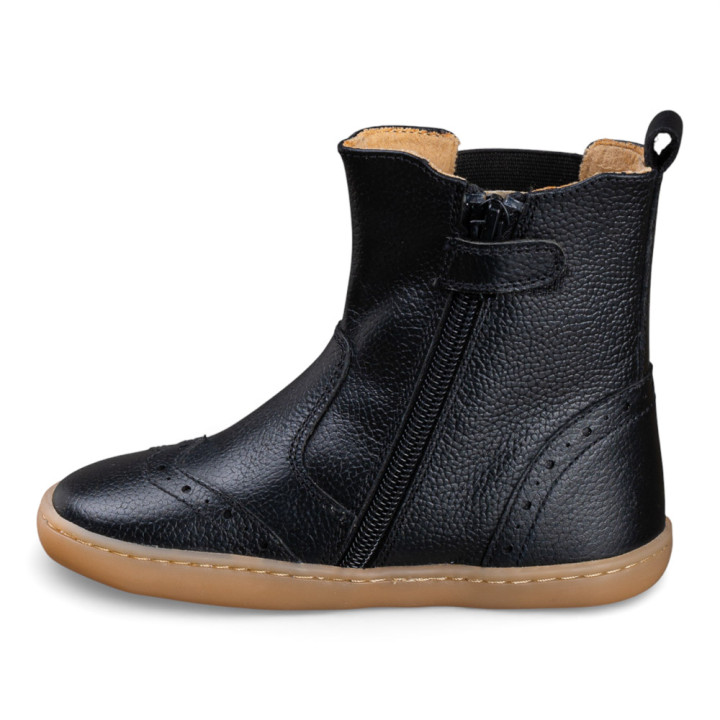 BOTINES BAREFOOT PICADOS PIEL NEGRO