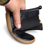 BOTINES BAREFOOT PICADOS PIEL NEGRO