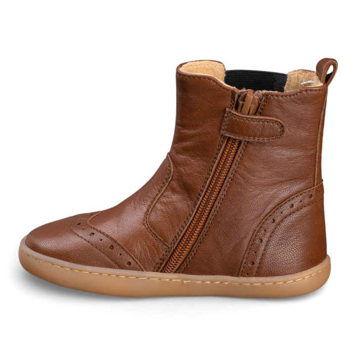 BOTINES BAREFOOT PICADOS PIEL MARRÓN