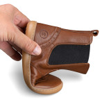 BOTINES BAREFOOT PICADOS PIEL MARRÓN