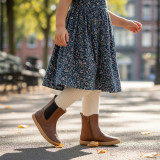 BOTINES BAREFOOT PICADOS PIEL MARRÓN