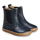 BOTINES BAREFOOT PICADOS PIEL AZUL MARINO