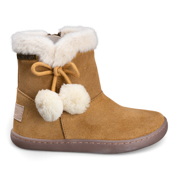 BOTAS BAREFOOT POMPONES WATERPROOF ANTE CAMEL