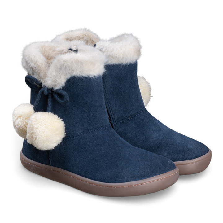 BOTAS BAREFOOT POMPONES WATERPROOF ANTE AZUL