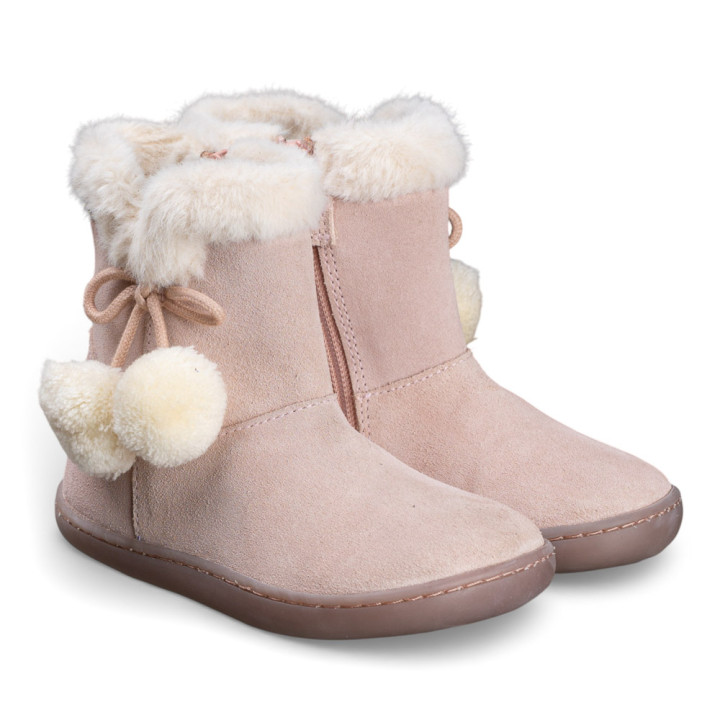 BOTAS BAREFOOT POMPONES WATERPROOF ANTE ROSA
